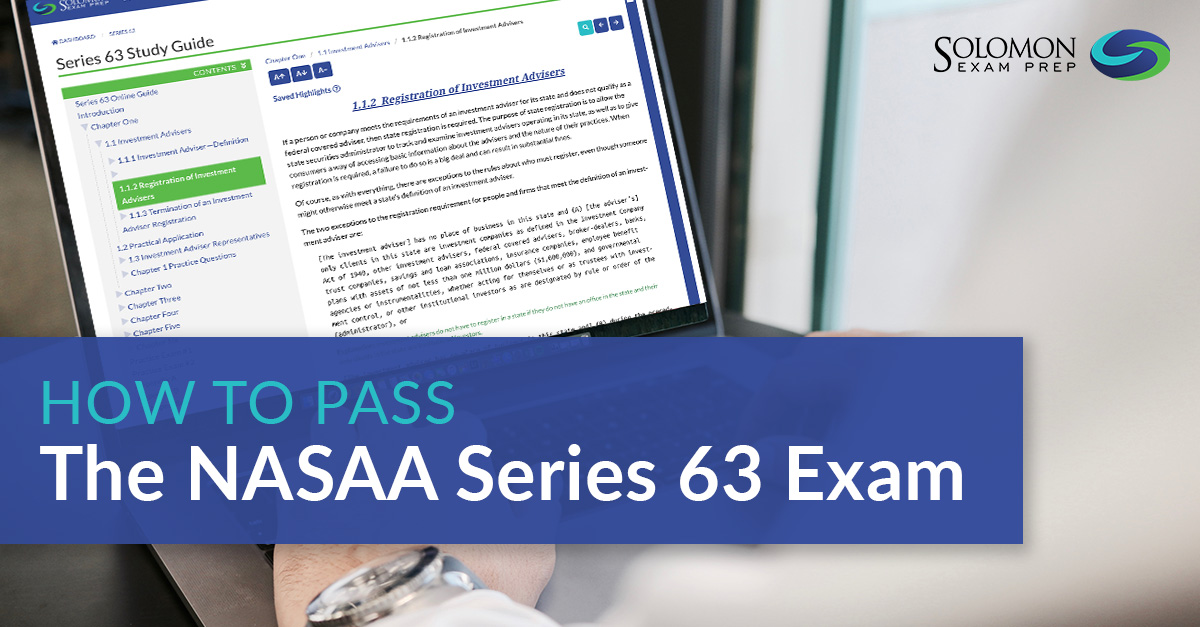 How to Pass the NASAA Series 63 Exam