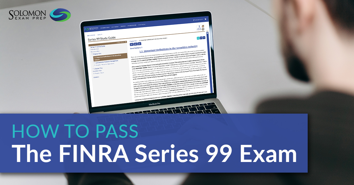 How to Pass the FINRA Series 99 Exam