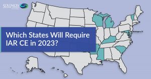 Map of states requiring IAR CE in 2023
