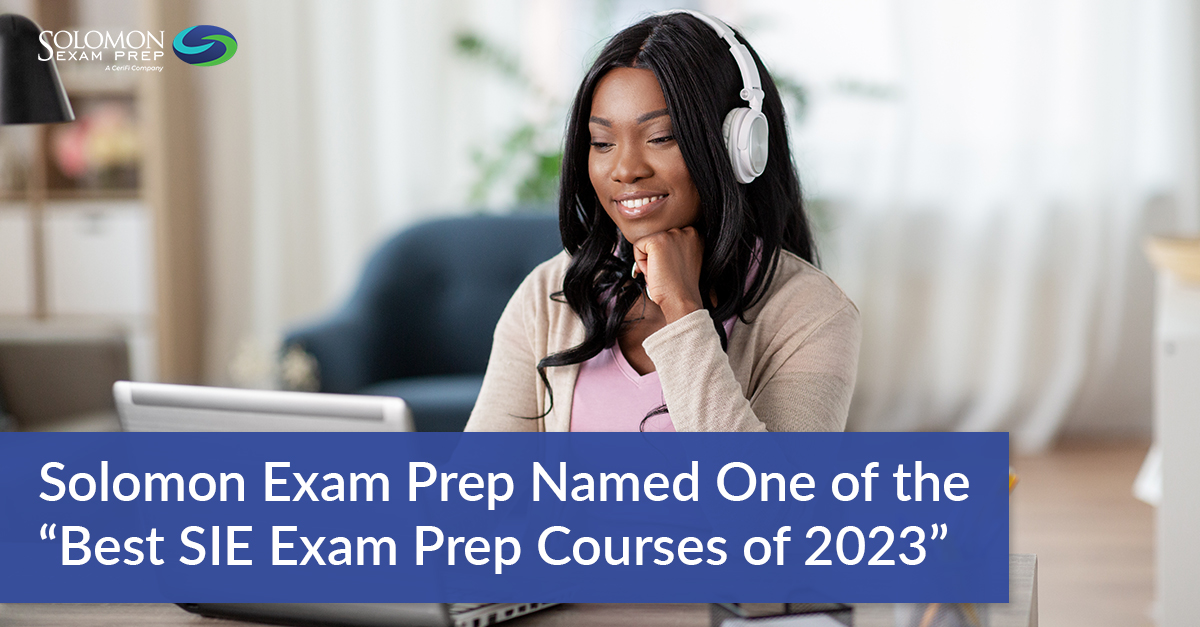Solomon Exam Prep Named One of the “Best SIE Exam Prep Courses of 2023”